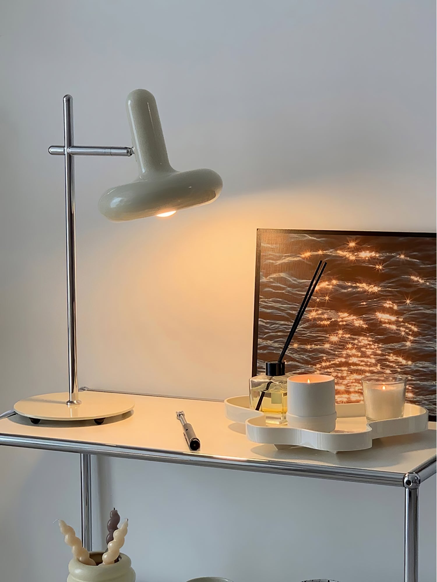 Lampe de Table Élégante - Design Rétro et Éclairage Intime