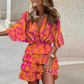 Robe Mini Élégante en Polyester - Confort et Style Polyvalent
