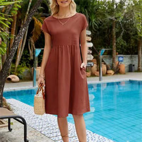 Robe d'Été Élégante pour Femmes - Polyester Écologique et Confort Optimal