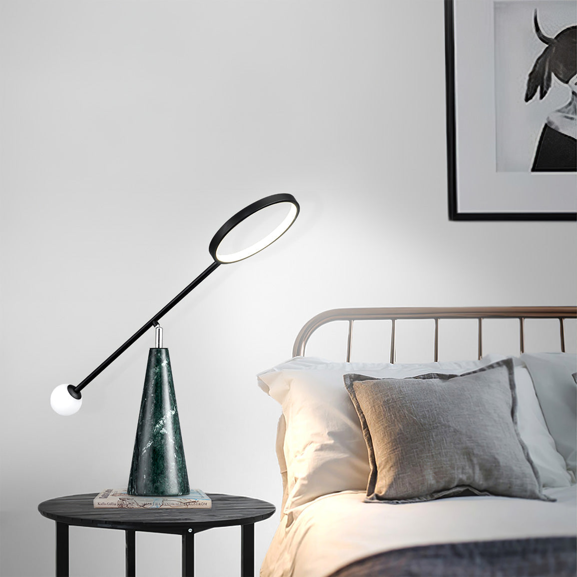 Lampe de Table Géométrique Ajustable - Design Postmoderne et Éclairage LED