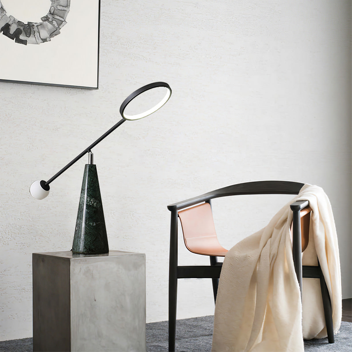 Lampe de Table Géométrique Ajustable - Design Postmoderne et Éclairage LED