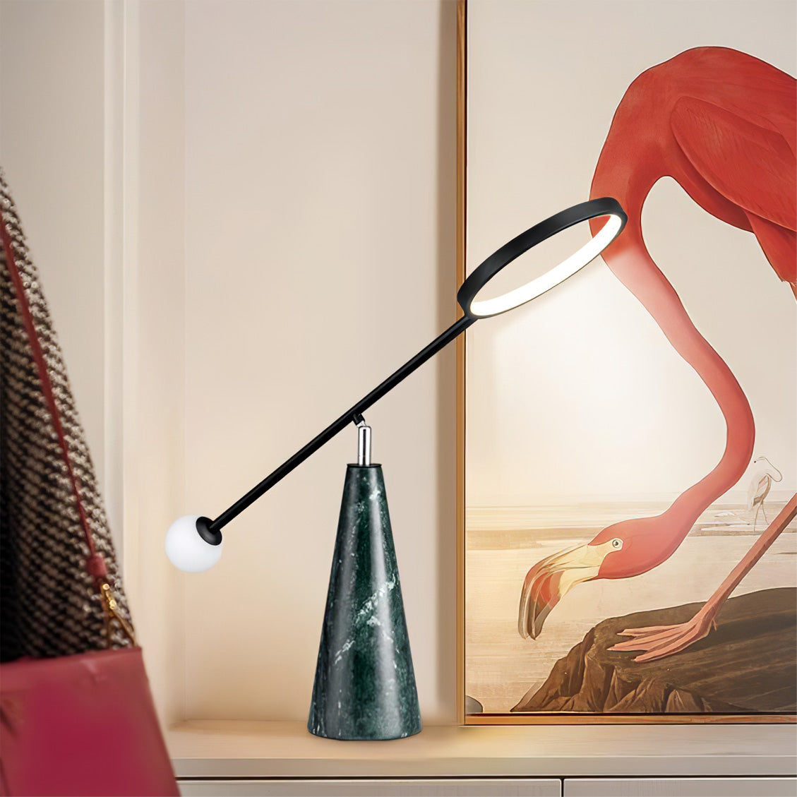 Lampe de Table Géométrique Ajustable - Design Postmoderne et Éclairage LED