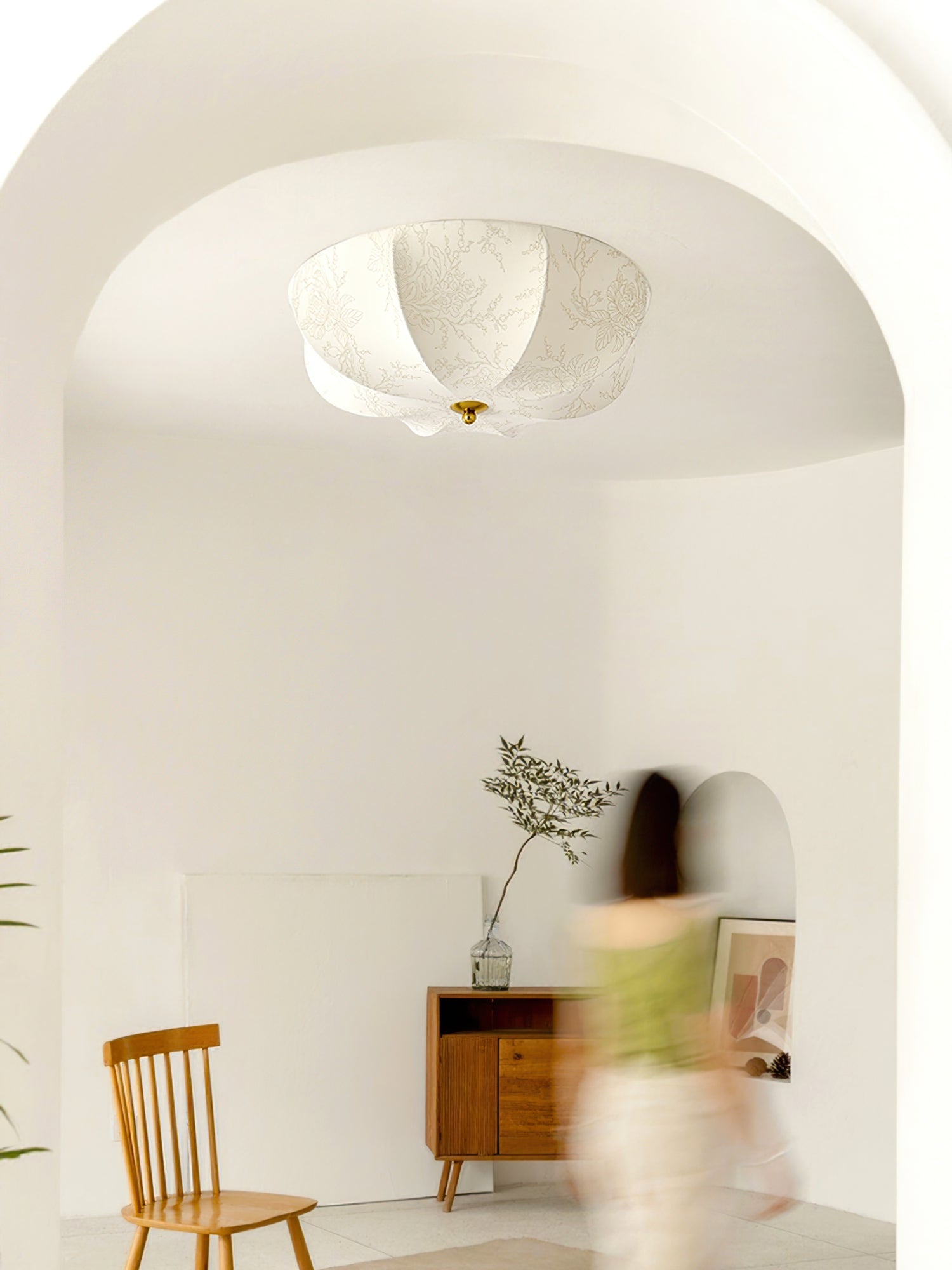 Éclairage en Tissu Vintage Français - Lumière Douce et Atmosphère Romantique