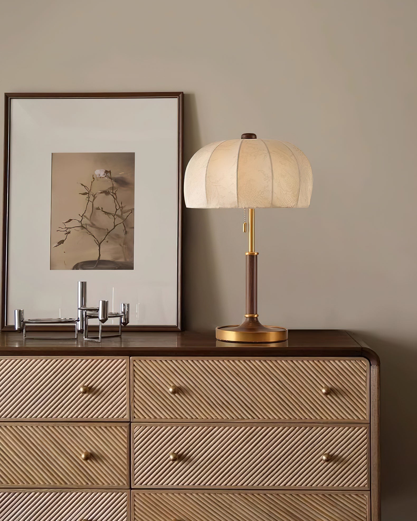 Lampe de Table Élégante en Tissu - Ambiance Chaleureuse et Accueillante