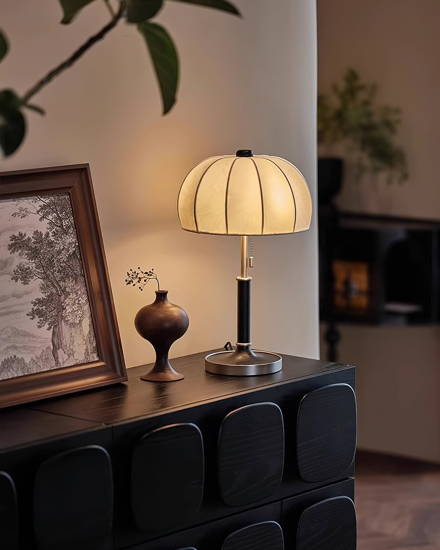Lampe de Table Élégante en Tissu - Ambiance Chaleureuse et Accueillante