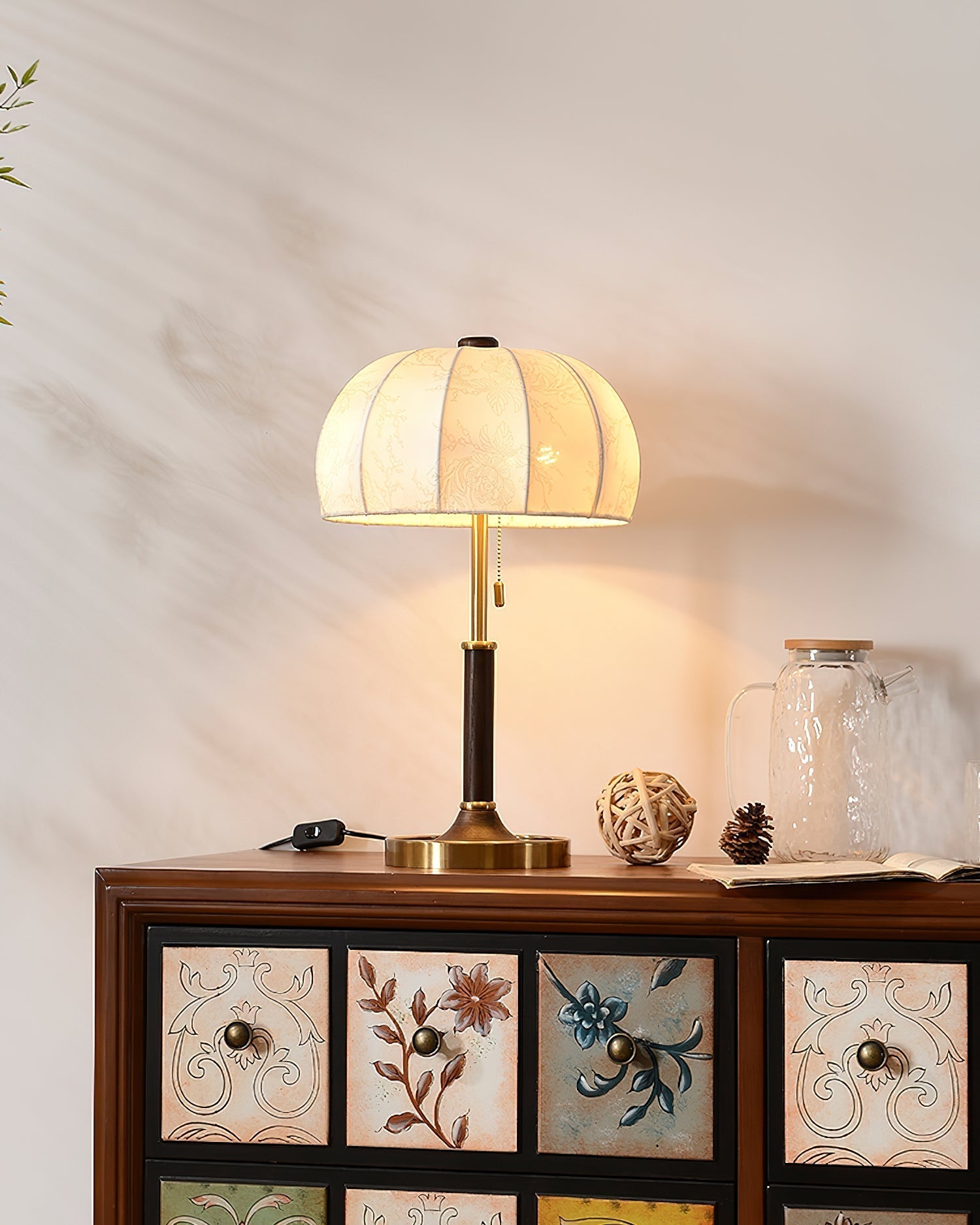 Lampe de Table Élégante en Tissu - Ambiance Chaleureuse et Accueillante