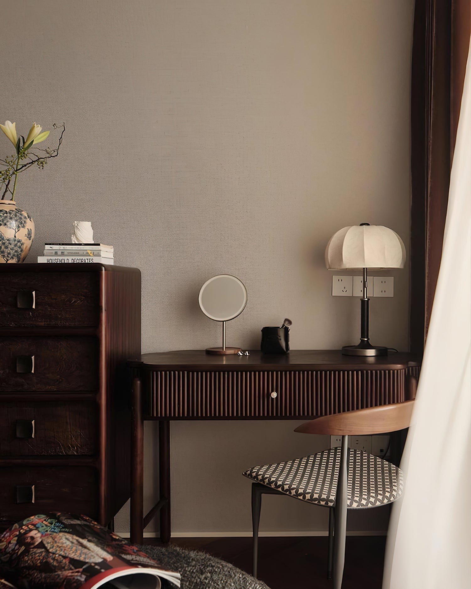 Lampe de Table Élégante en Tissu - Ambiance Chaleureuse et Accueillante