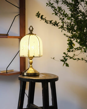 Lampe en Verre avec Motif Orchidée - Élégance et Lumière Chaude pour Intérieur