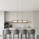 Lampe Suspendue en Verre Cylindrique - Design Élégant avec Éclairage LED
