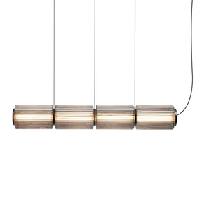 Lampe Suspendue en Verre Cylindrique - Design Élégant avec Éclairage LED