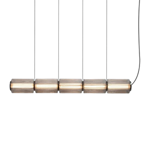 Lampe Suspendue en Verre Cylindrique - Design Élégant avec Éclairage LED