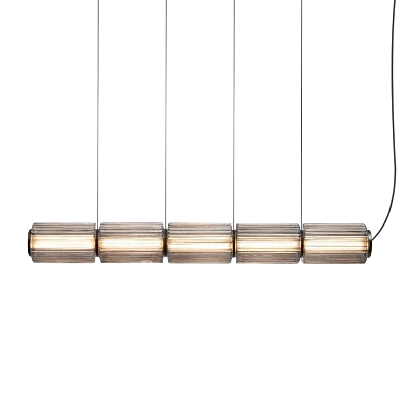 Lampe Suspendue en Verre Cylindrique - Design Élégant avec Éclairage LED