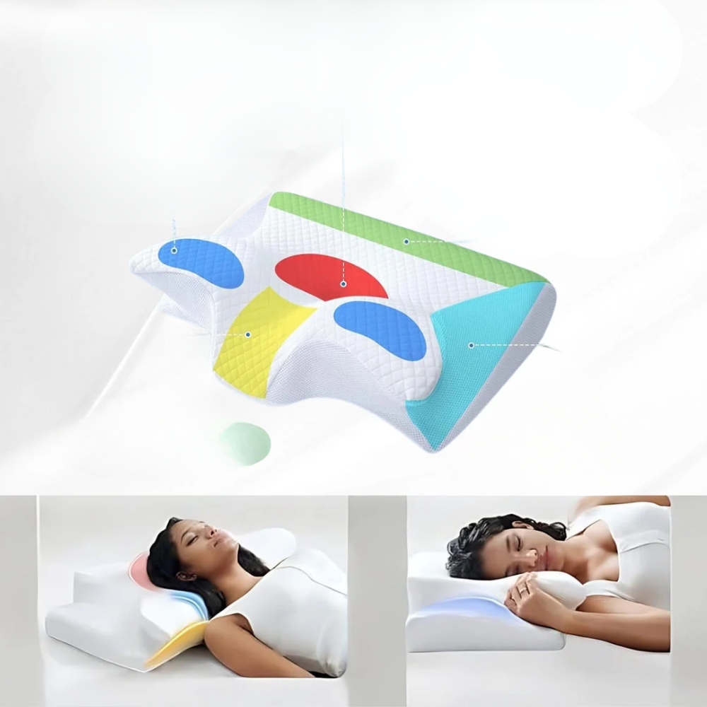 Oreiller Orthopédique Ergonomique - Confort et Alignement de la Colonne