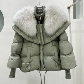 Manteau Court Chaud pour Femmes - Rembourrage Léger et Capuche Ajustable