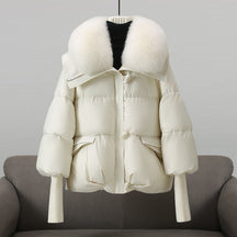 Manteau Court Chaud pour Femmes - Rembourrage Léger et Capuche Ajustable
