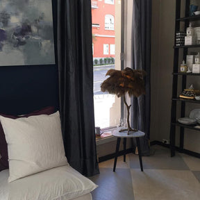 Lampe de Table Élégante en Plumes - Design Luxueux et Atmosphère Romantique