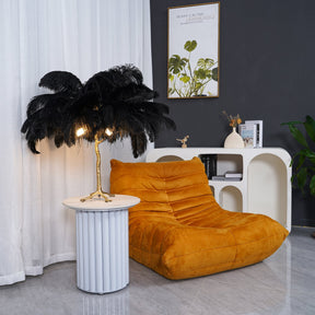 Lampe de Table Élégante en Plumes - Design Luxueux et Atmosphère Romantique
