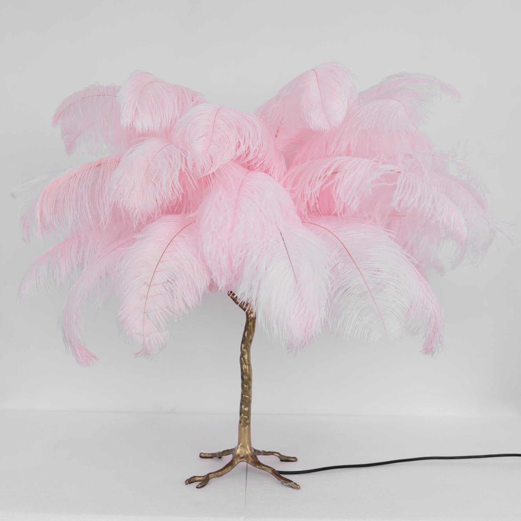 Lampe de Table Élégante en Plumes - Design Luxueux et Atmosphère Romantique