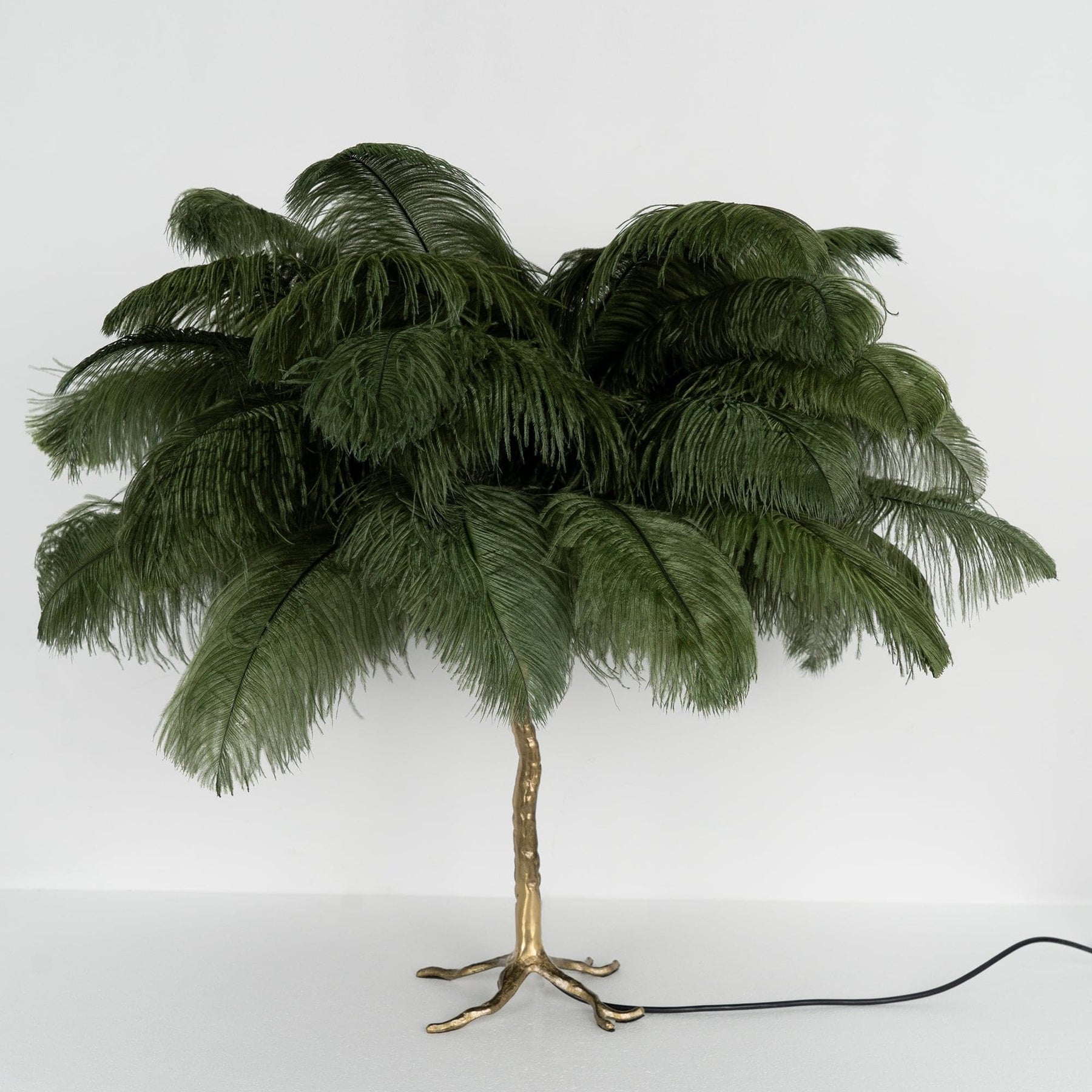 Lampe de Table Élégante en Plumes - Design Luxueux et Atmosphère Romantique