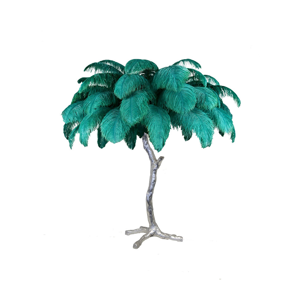 Lampe de Table Élégante en Plumes - Design Luxueux et Atmosphère Romantique