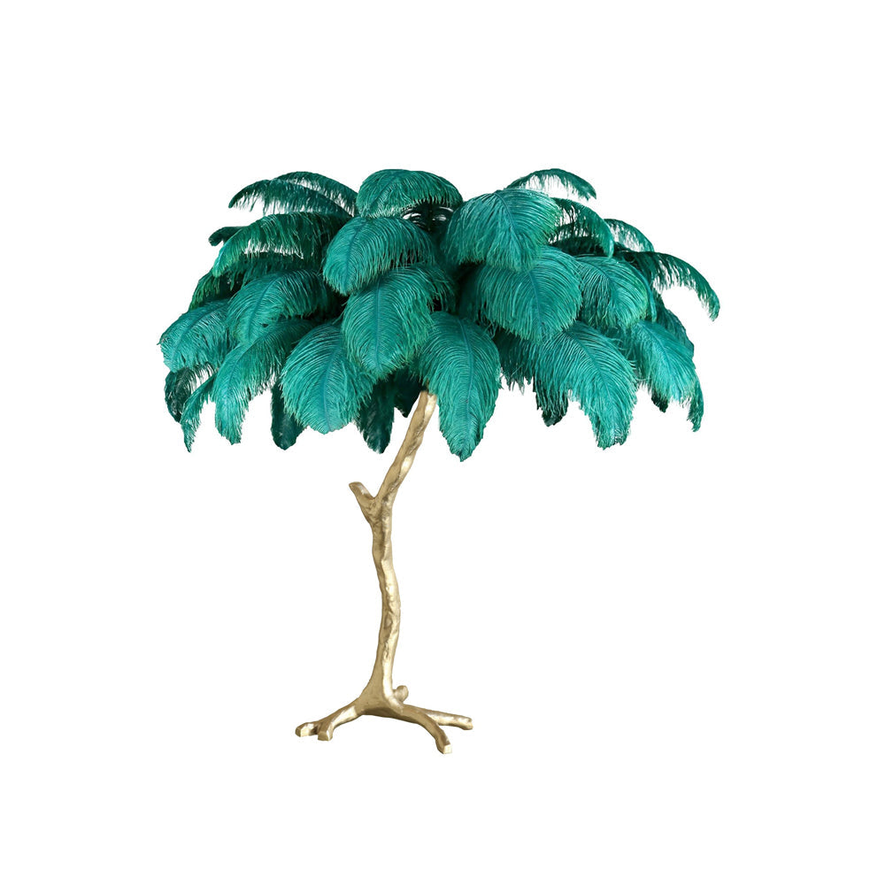 Lampe de Table Élégante en Plumes - Design Luxueux et Atmosphère Romantique