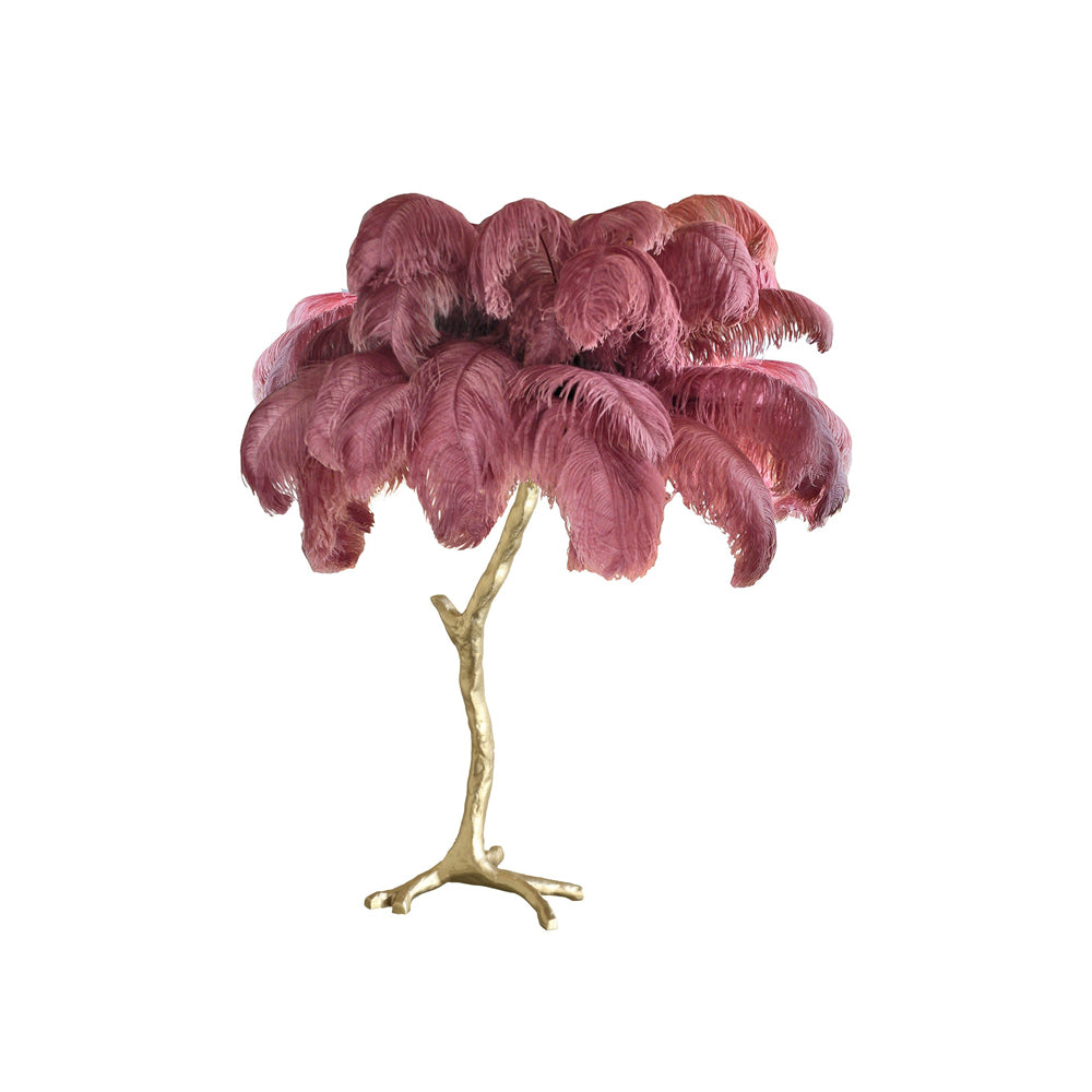 Lampe de Table Élégante en Plumes - Design Luxueux et Atmosphère Romantique