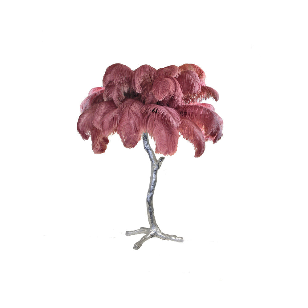 Lampe de Table Élégante en Plumes - Design Luxueux et Atmosphère Romantique