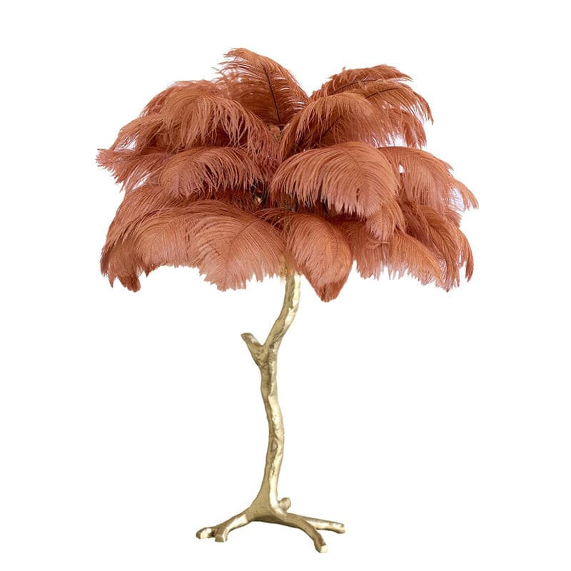 Lampe de Table Élégante en Plumes - Design Luxueux et Atmosphère Romantique