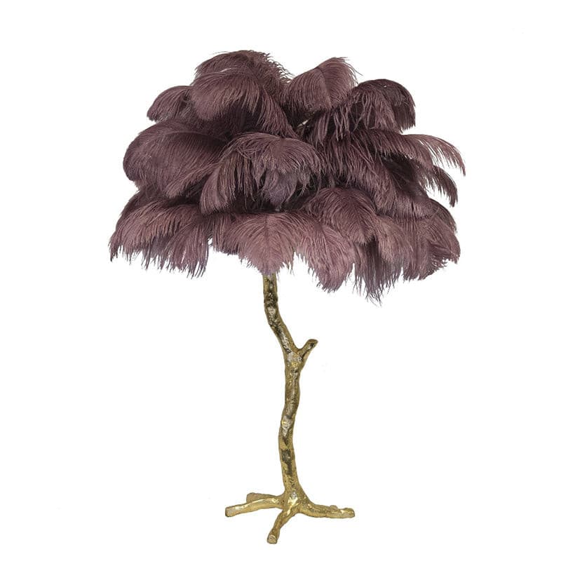 Lampe de Table Élégante en Plumes - Design Luxueux et Atmosphère Romantique