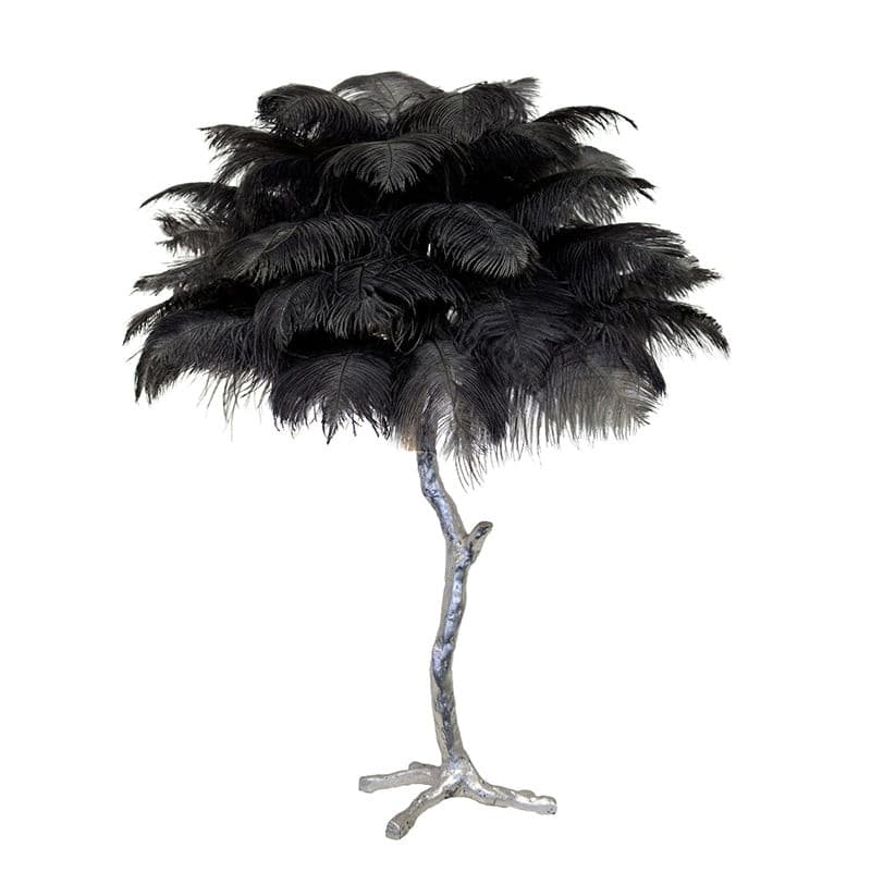 Lampe de Table Élégante en Plumes - Design Luxueux et Atmosphère Romantique
