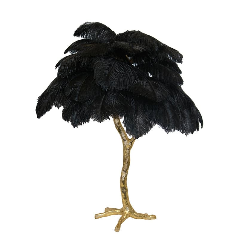 Lampe de Table Élégante en Plumes - Design Luxueux et Atmosphère Romantique