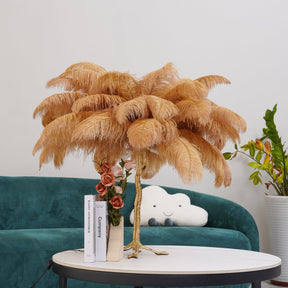 Lampe de Table Élégante en Plumes - Design Luxueux et Atmosphère Romantique