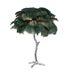Lampe de Table Élégante en Plumes - Design Luxueux et Atmosphère Romantique