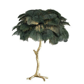 Lampe de Table Élégante en Plumes - Design Luxueux et Atmosphère Romantique