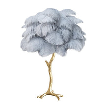 Lampe de Table Élégante en Plumes - Design Luxueux et Atmosphère Romantique