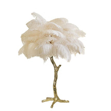Lampe de Table Élégante en Plumes - Design Luxueux et Atmosphère Romantique