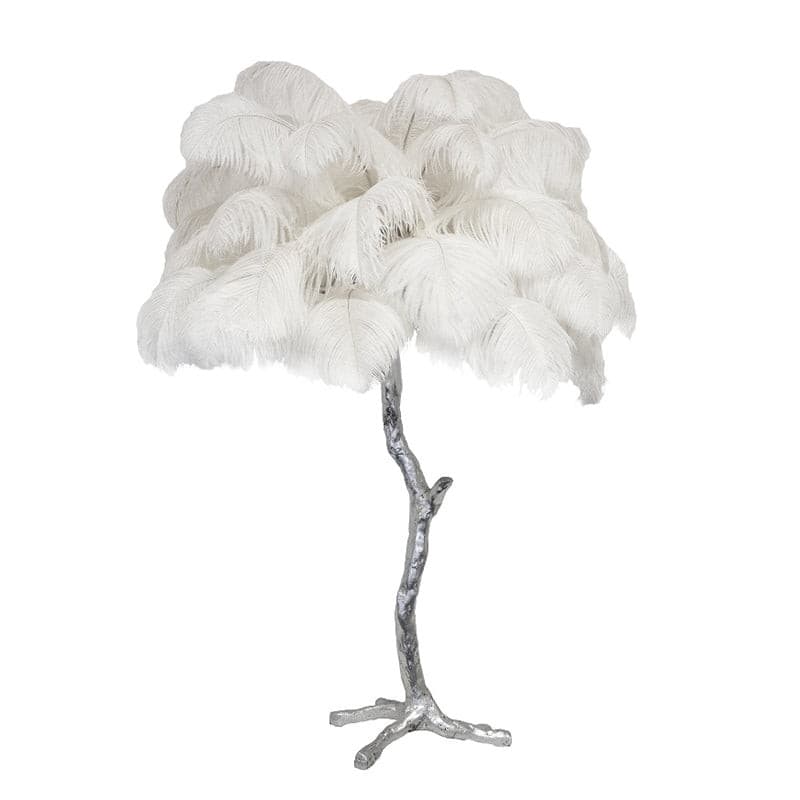 Lampe de Table Élégante en Plumes - Design Luxueux et Atmosphère Romantique