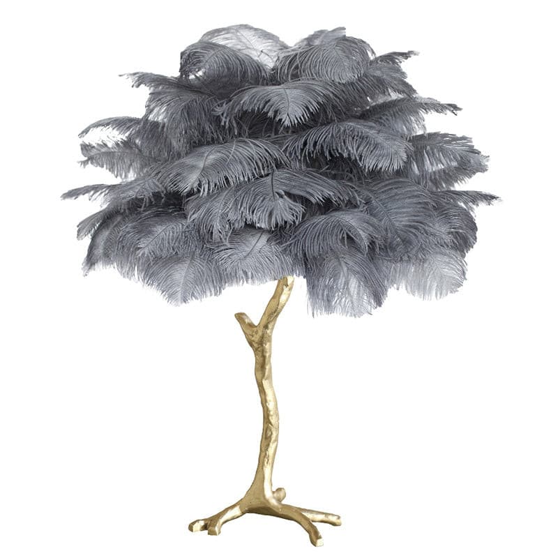 Lampe de Table Élégante en Plumes - Design Luxueux et Atmosphère Romantique