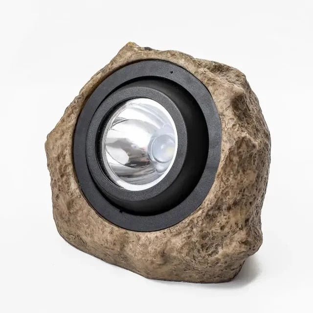 Lampe Solaire d'Extérieur en Pierre - Éclairage Écologique et Durable