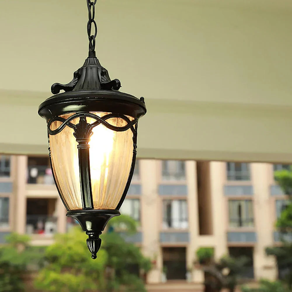 Lampe Suspendue Rétro Extérieure - Couronne de Lumières LED Étanches