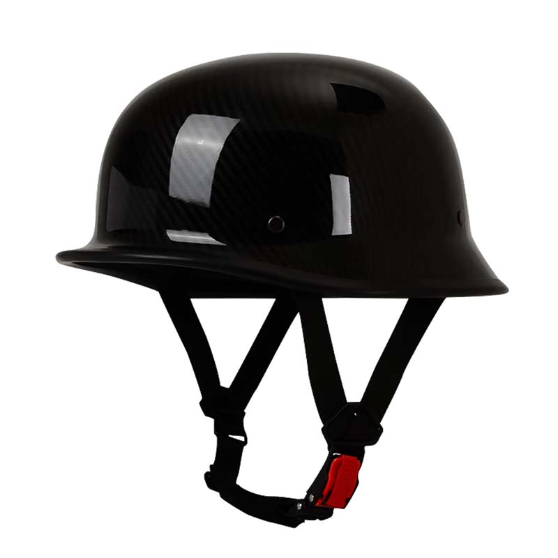 Casque de Moto Demi-Face Sécurisé - Homologué ECE et DOT, Style Vintage