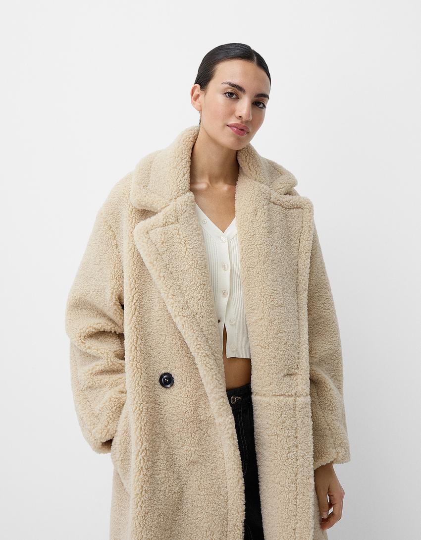 Manteau Teddy Oversized Femme - Douceur et Élégance pour l'Hiver