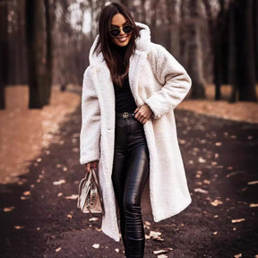 Manteau Oversize à Capuche pour Femmes - Chaud et Élégant pour l'Hiver
