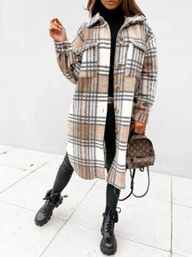 Manteau Oversize en Laine Mélangée - Chic et Confortable pour l'Hiver