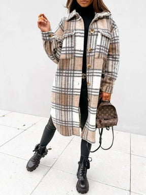 Manteau Oversize en Laine Mélangée - Chic et Confortable pour l'Hiver