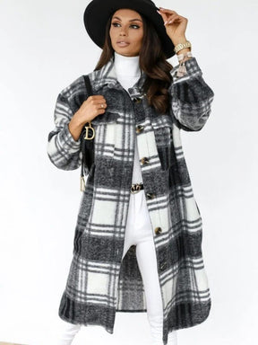 Manteau Oversize en Laine Mélangée - Chic et Confortable pour l'Hiver
