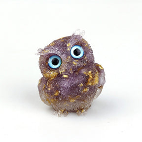 Figurine de Hibou en Cristal Naturel - Fait Main pour Décoration Unique