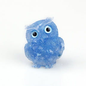 Figurine de Hibou en Cristal Naturel - Fait Main pour Décoration Unique
