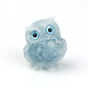 Figurine de Hibou en Cristal Naturel - Fait Main pour Décoration Unique