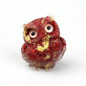 Figurine de Hibou en Cristal Naturel - Fait Main pour Décoration Unique